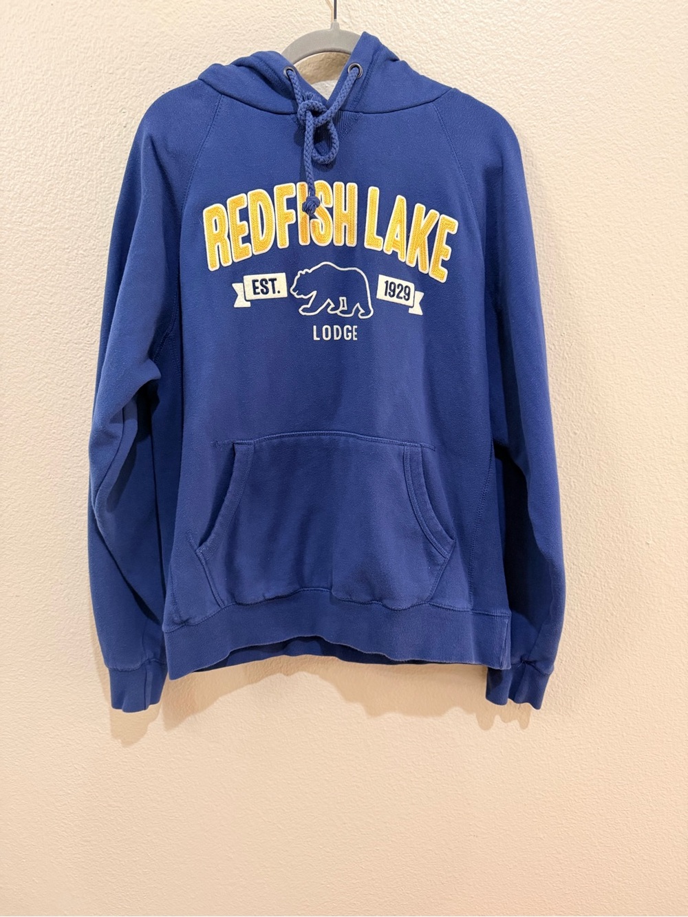 Blue 84 Redfish Lake Lodge Hoodie Sweatshirt Blue Size L